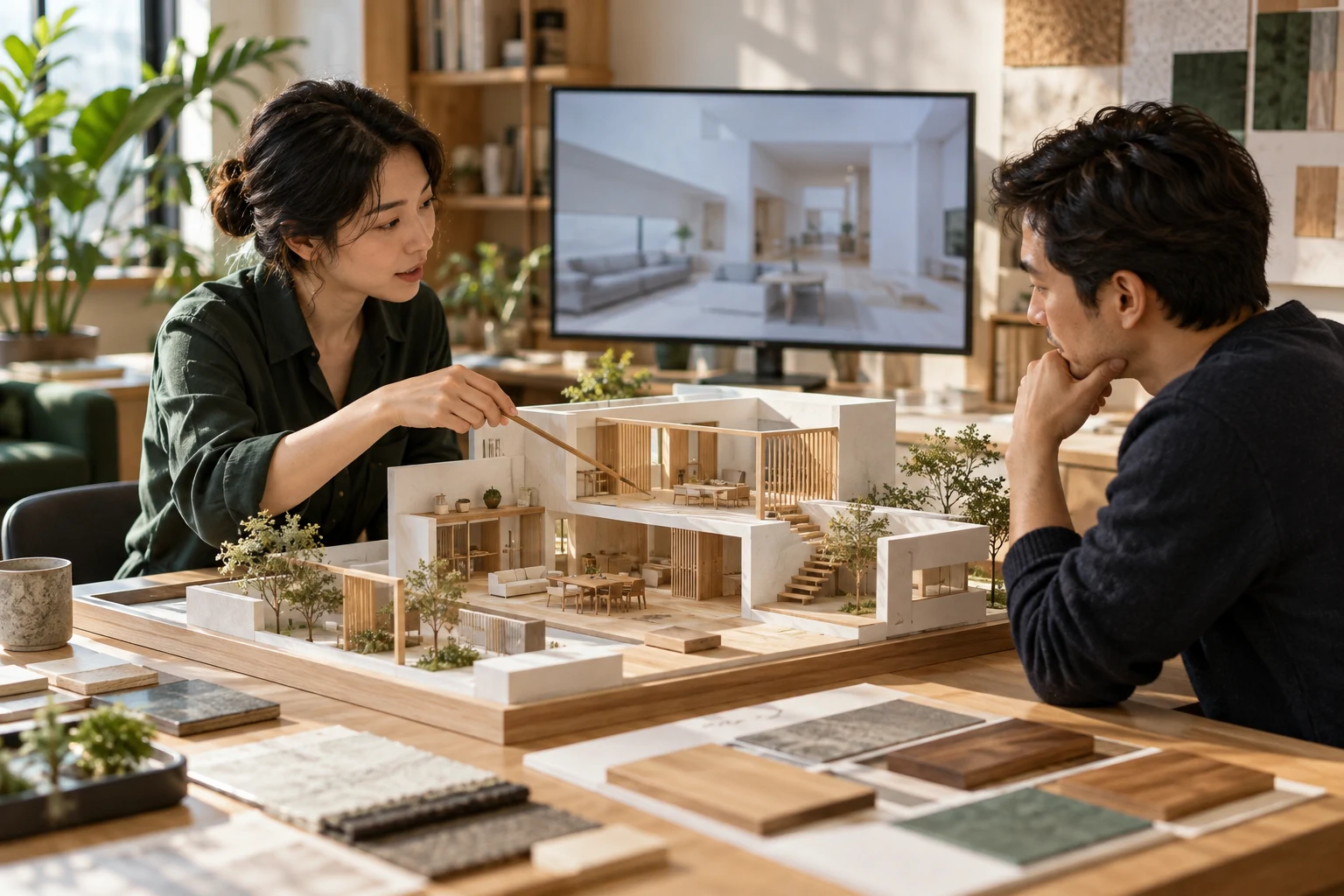 通过具体项目模型向客户说明业务的场景示意