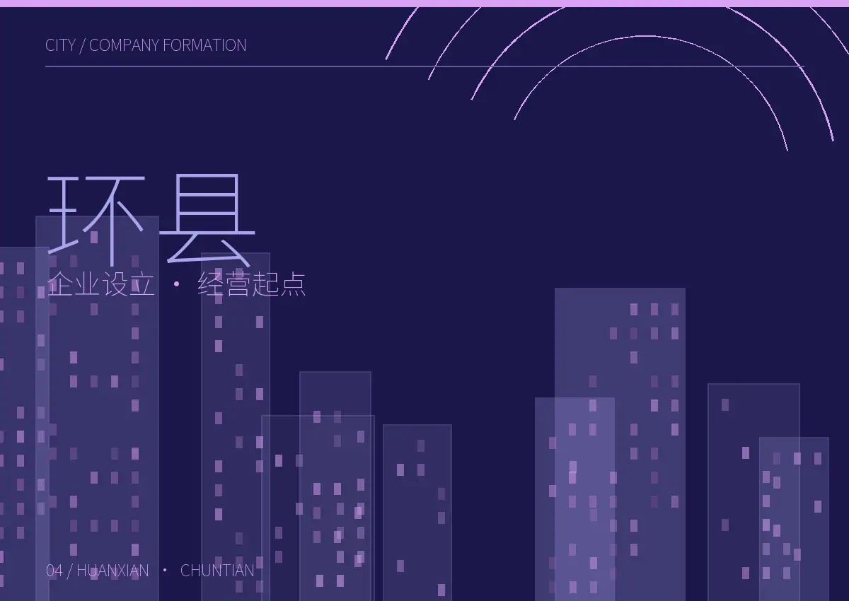 环县公司设立和经营起点主题图形
