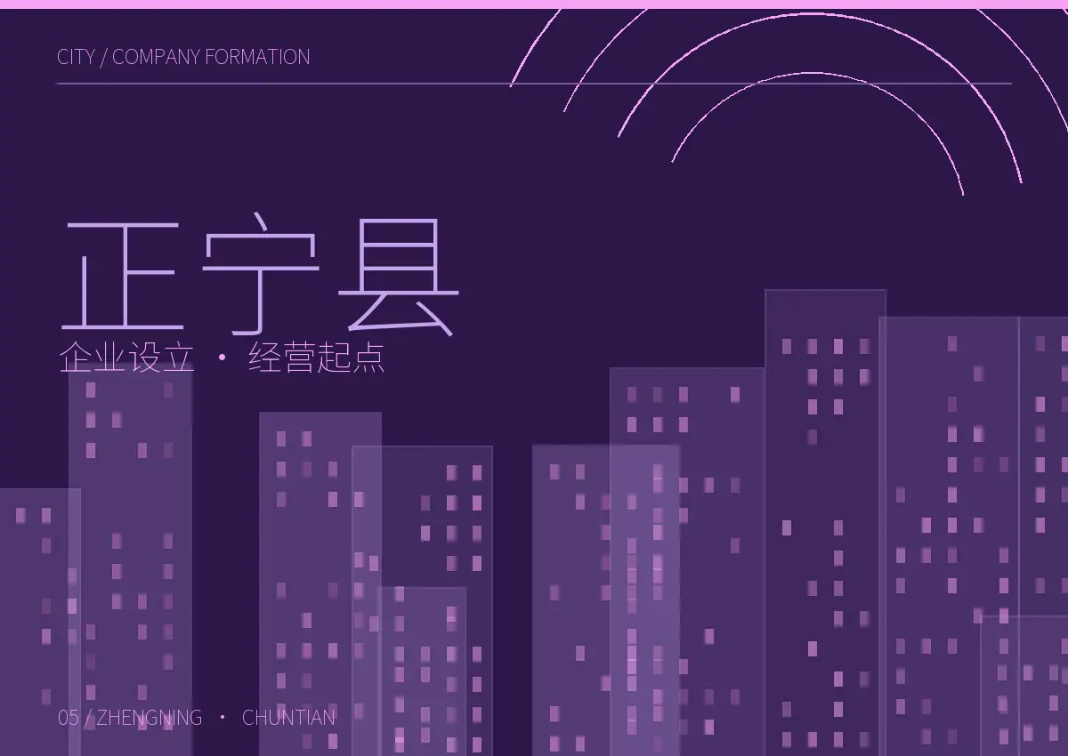 正宁县公司设立和经营起点主题图形