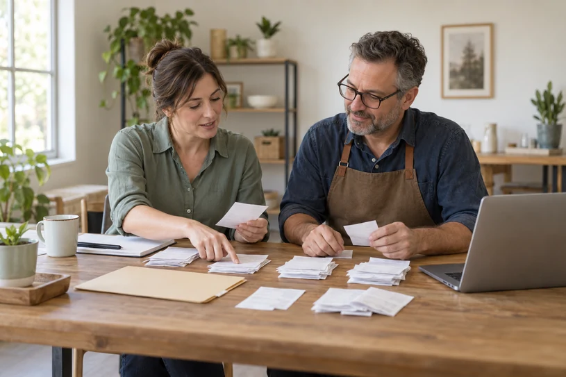 整理企业票据与日常账务资料的服务场景示意