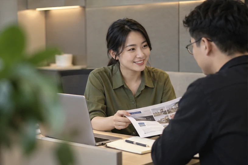 企业网站展示业务与服务信息的场景示意