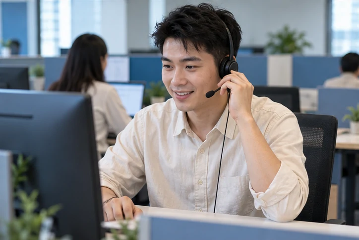 在线客服接待与咨询整理的服务场景示意