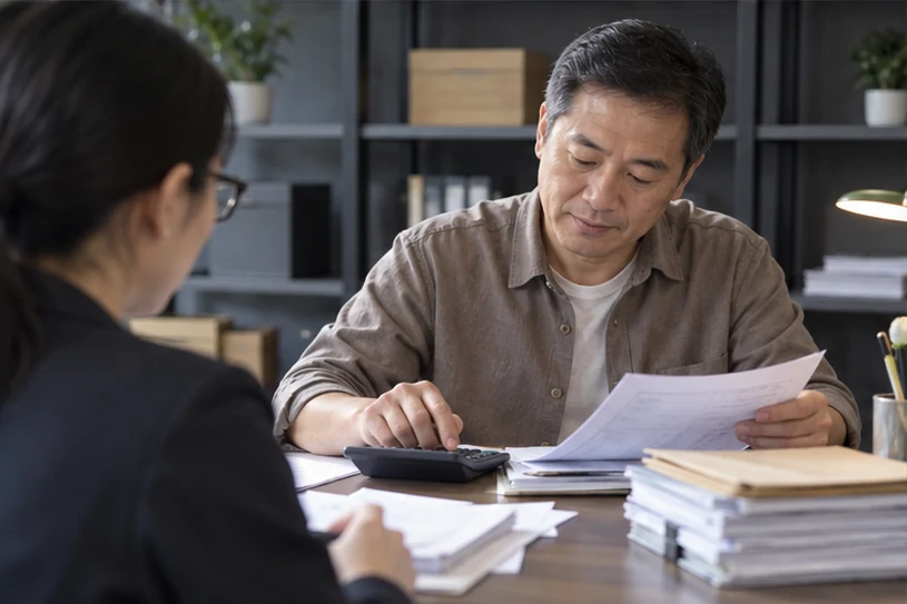 整理企业票据与日常账务资料的服务场景示意