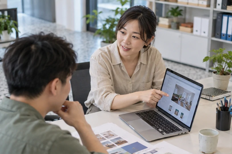 企业网站展示业务与服务信息的场景示意