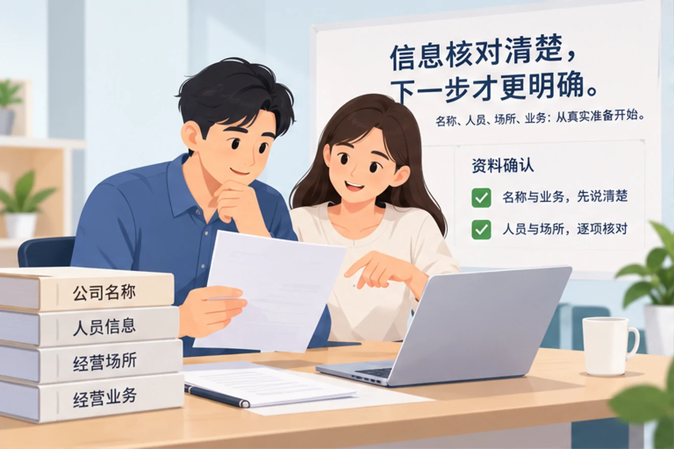 创业者一起整理开办计划的服务场景示意