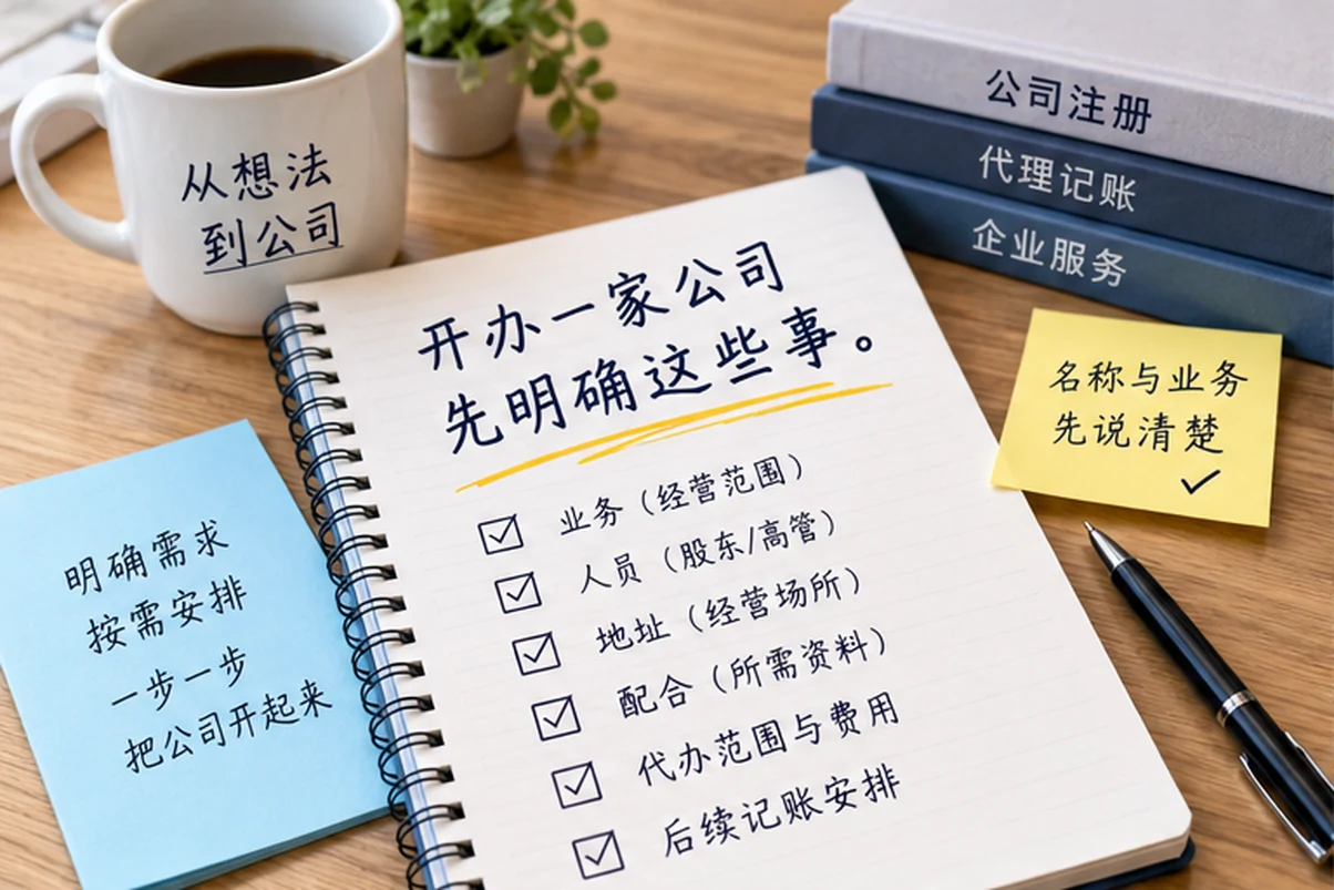 创业者一起整理开办计划的服务场景示意