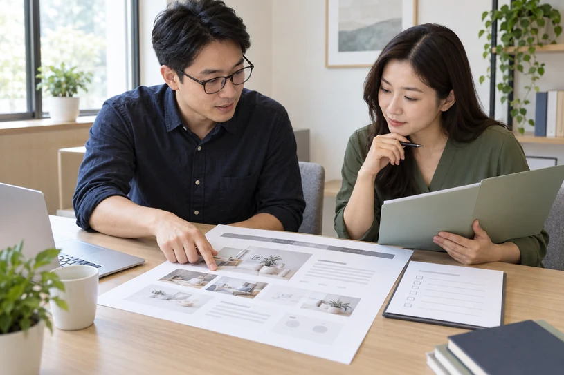 企业网站展示业务与服务信息的场景示意