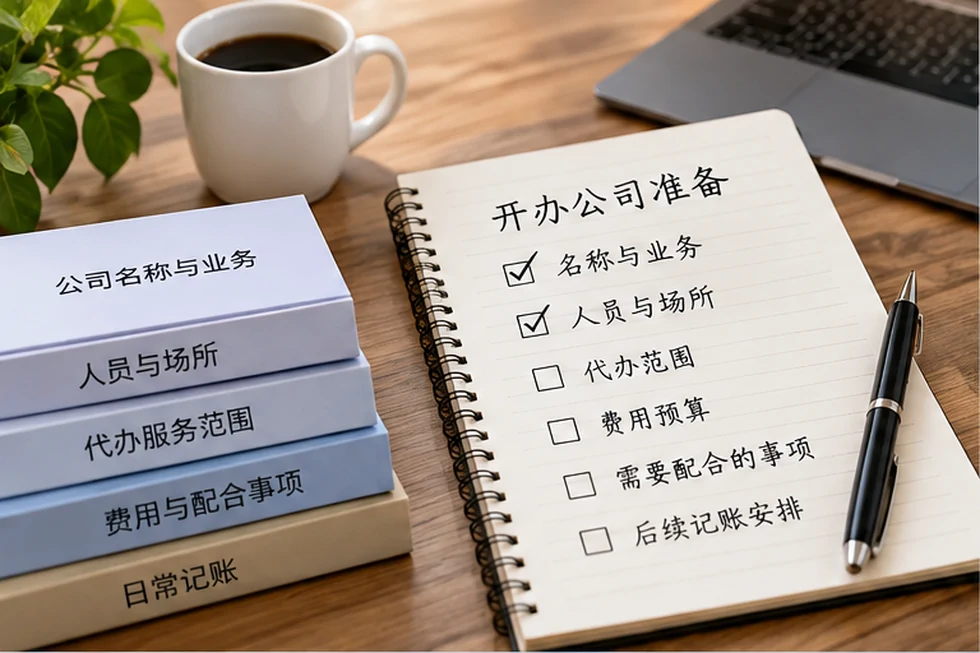 创业者一起整理开办计划的服务场景示意