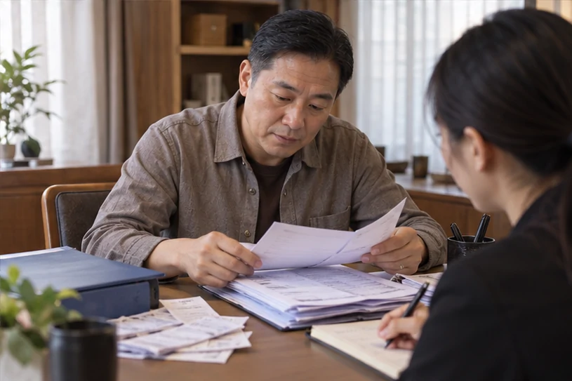整理企业票据与日常账务资料的服务场景示意