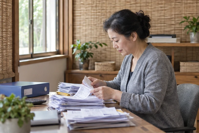 整理企业票据与日常账务资料的服务场景示意