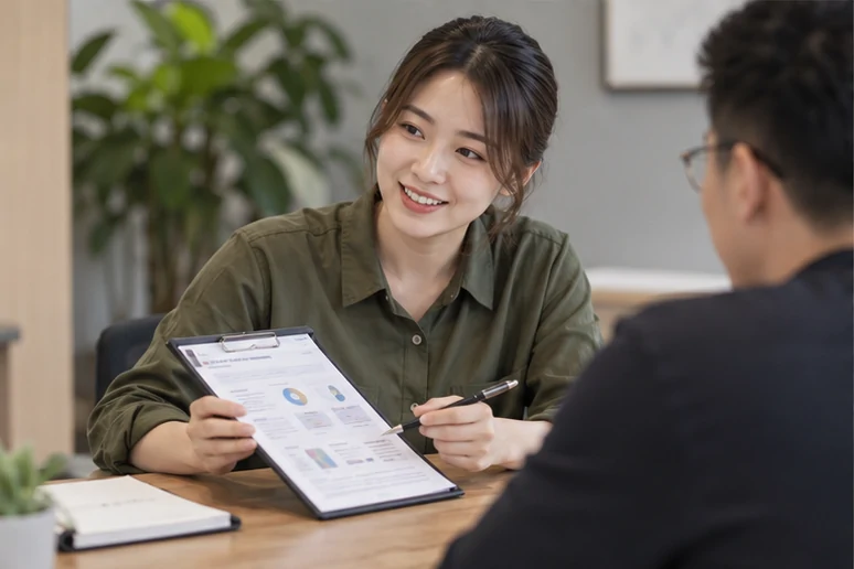 企业网站展示业务与服务信息的场景示意
