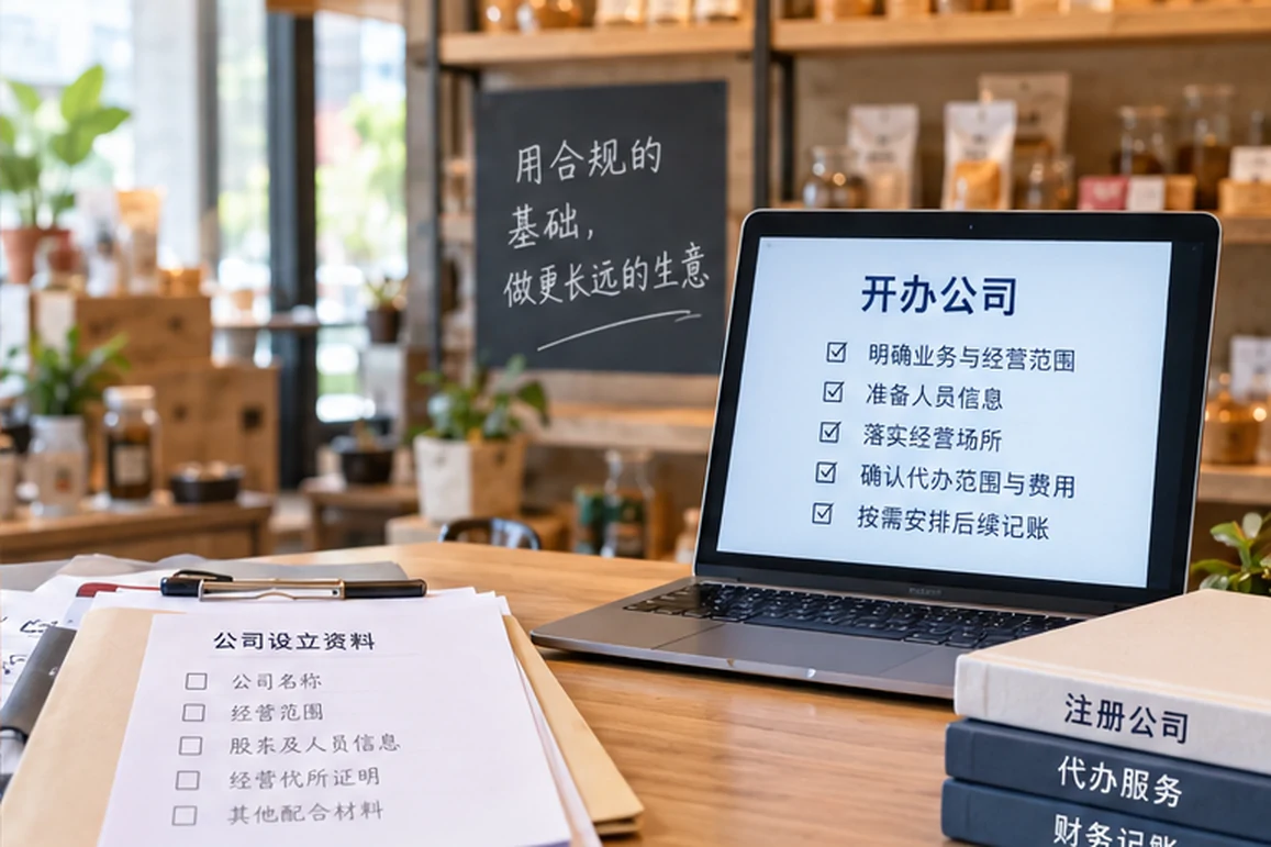 创业者一起整理开办计划的服务场景示意