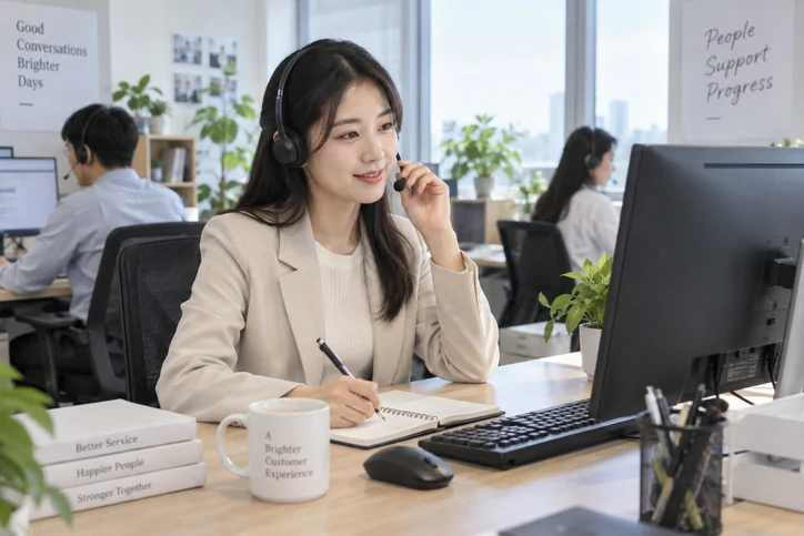在线客服接待与咨询整理的服务场景示意