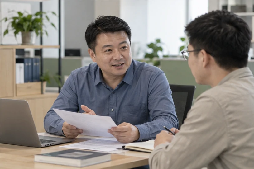 企业网站展示业务与服务信息的场景示意