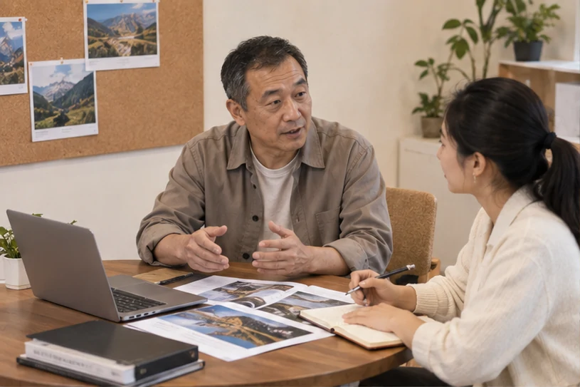 企业网站展示业务与服务信息的场景示意