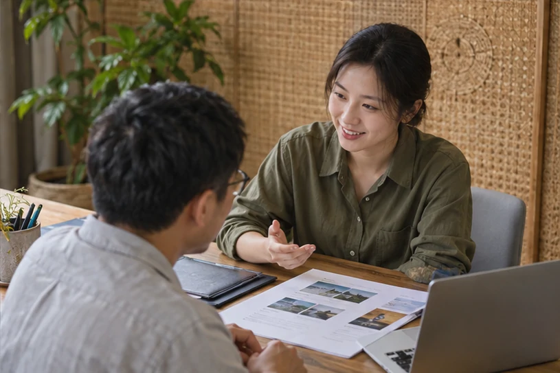 企业网站展示业务与服务信息的场景示意