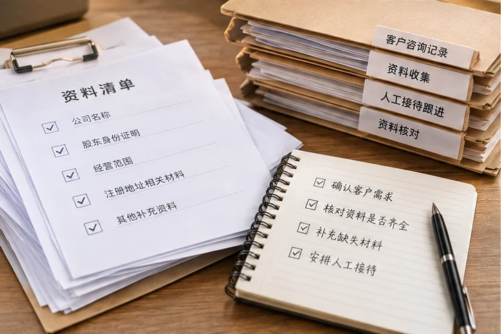 在线客服接待与咨询整理的服务场景示意