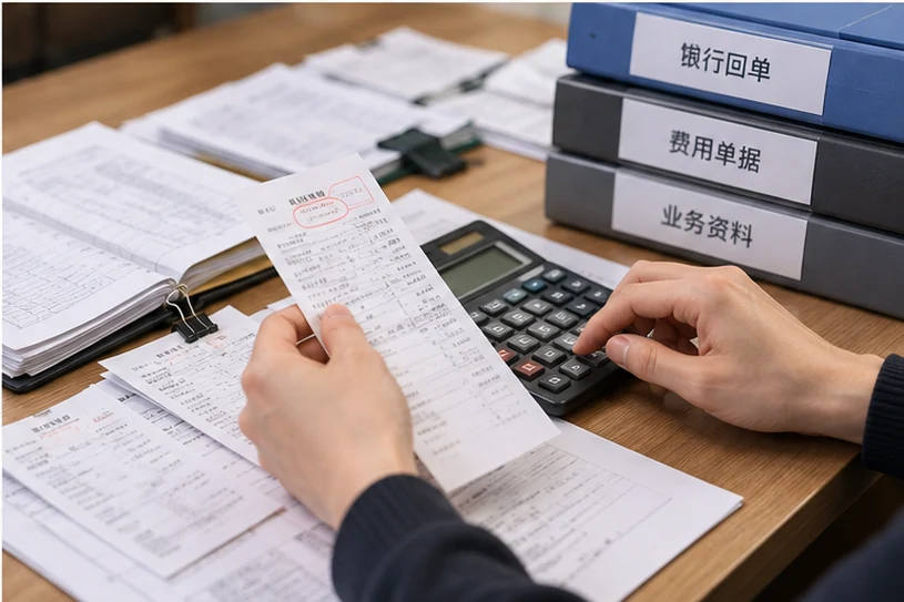 整理企业票据与日常账务资料的服务场景示意