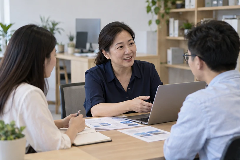 企业网站展示业务与服务信息的场景示意