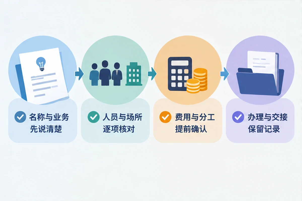 创业者一起整理开办计划的服务场景示意