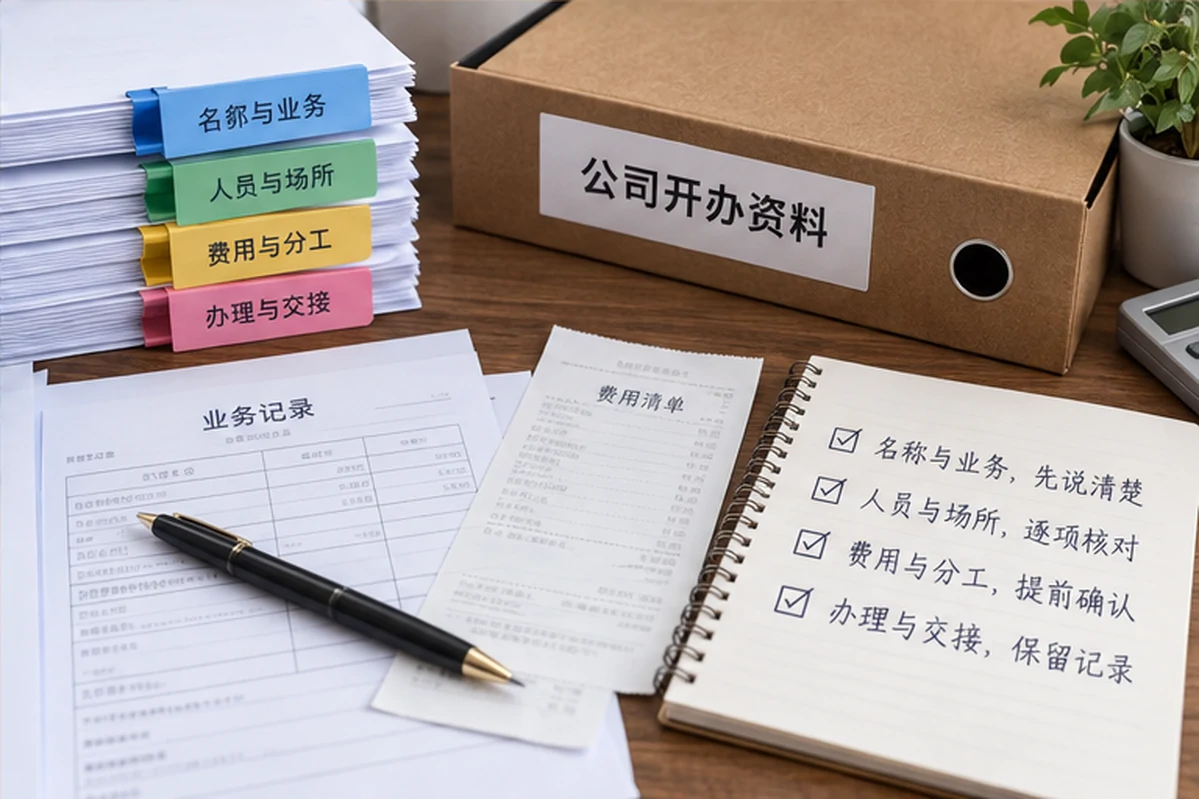创业者一起整理开办计划的服务场景示意