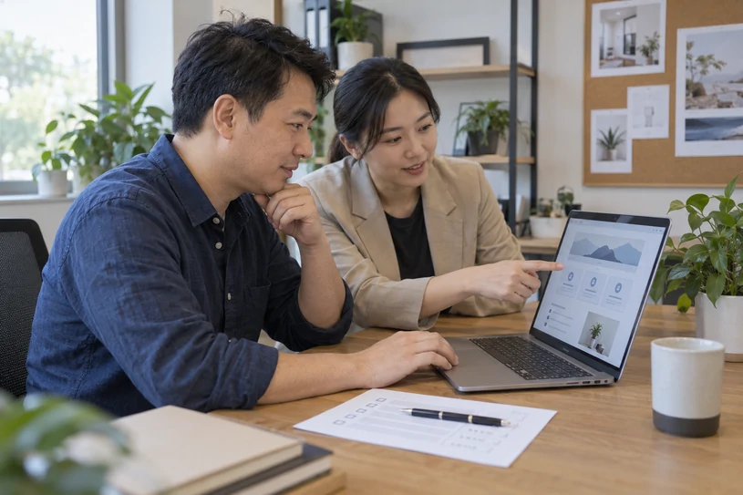企业网站展示业务与服务信息的场景示意