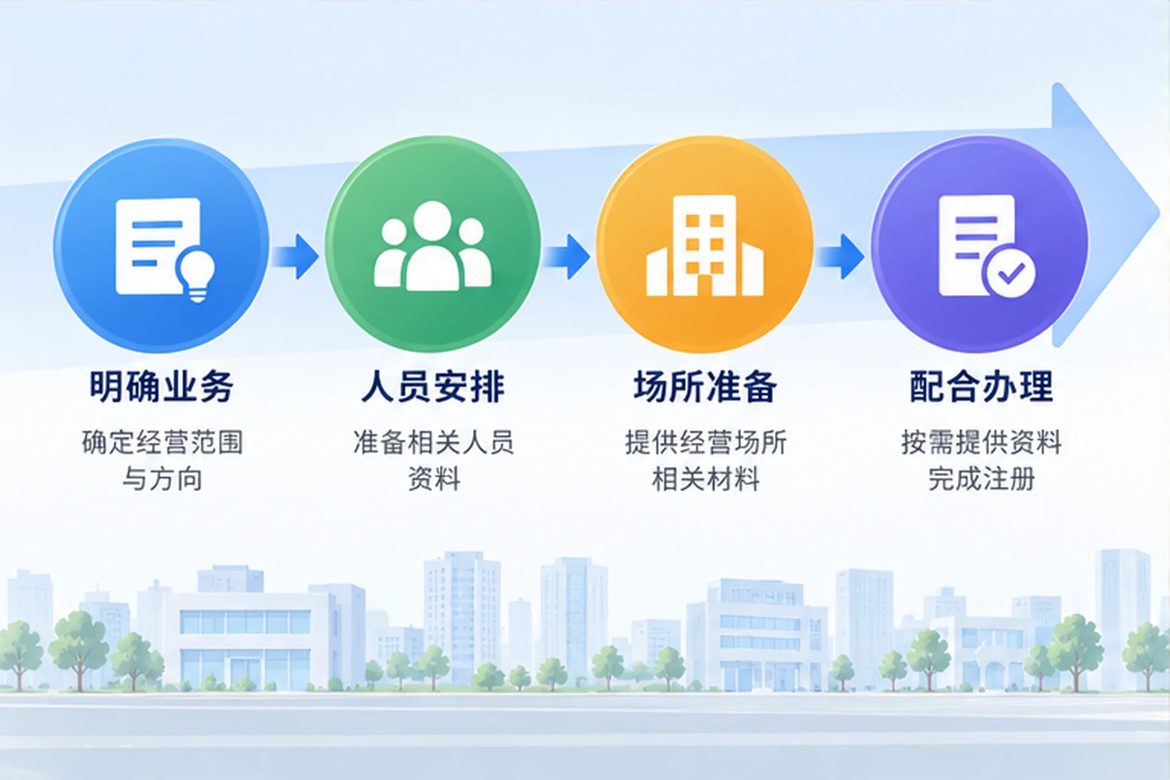 创业者一起整理开办计划的服务场景示意
