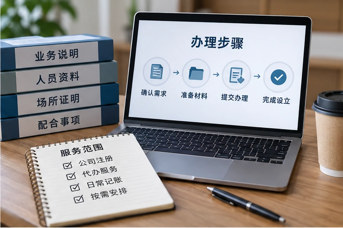 创业者一起整理开办计划的服务场景示意