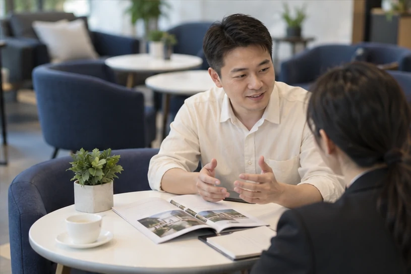 企业网站展示业务与服务信息的场景示意