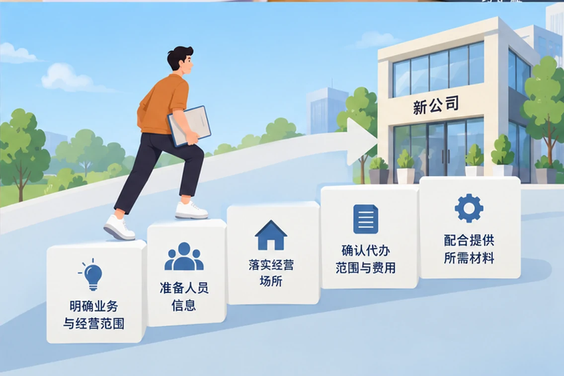 创业者一起整理开办计划的服务场景示意