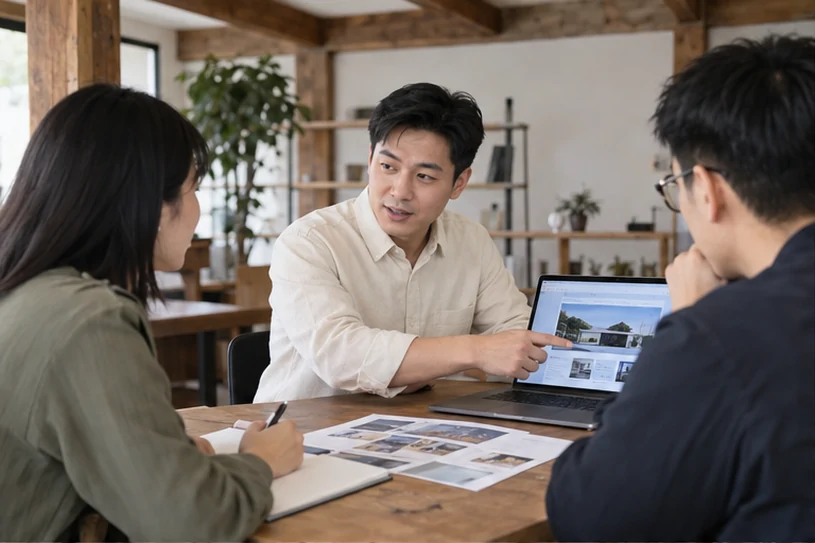 企业网站展示业务与服务信息的场景示意