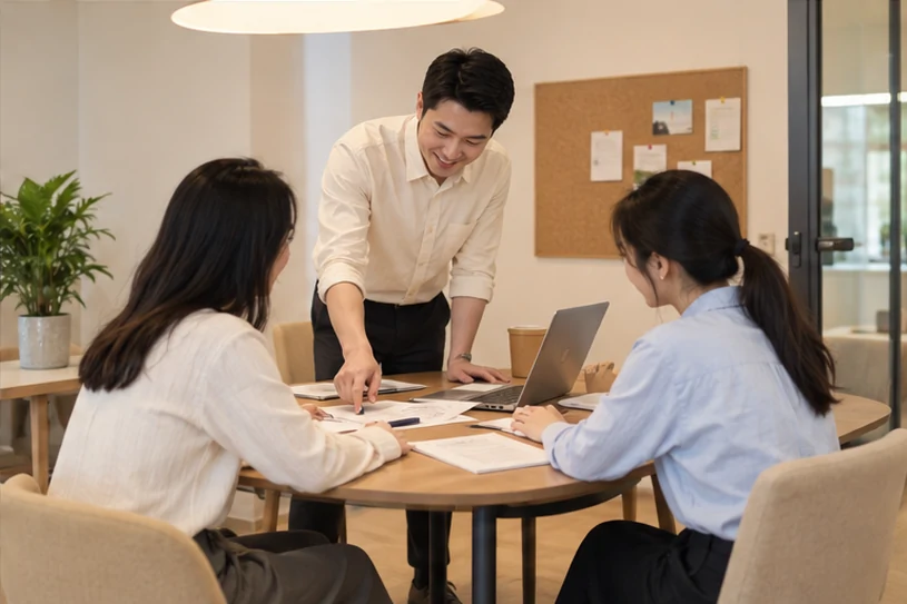 企业网站展示业务与服务信息的场景示意