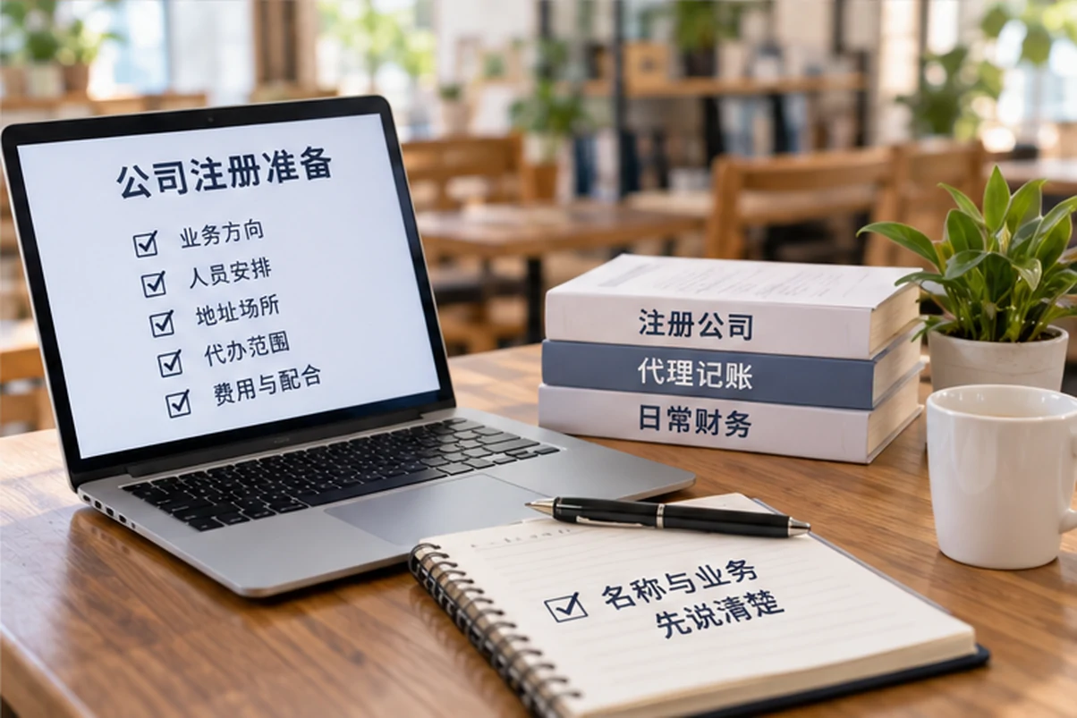 创业者一起整理开办计划的服务场景示意