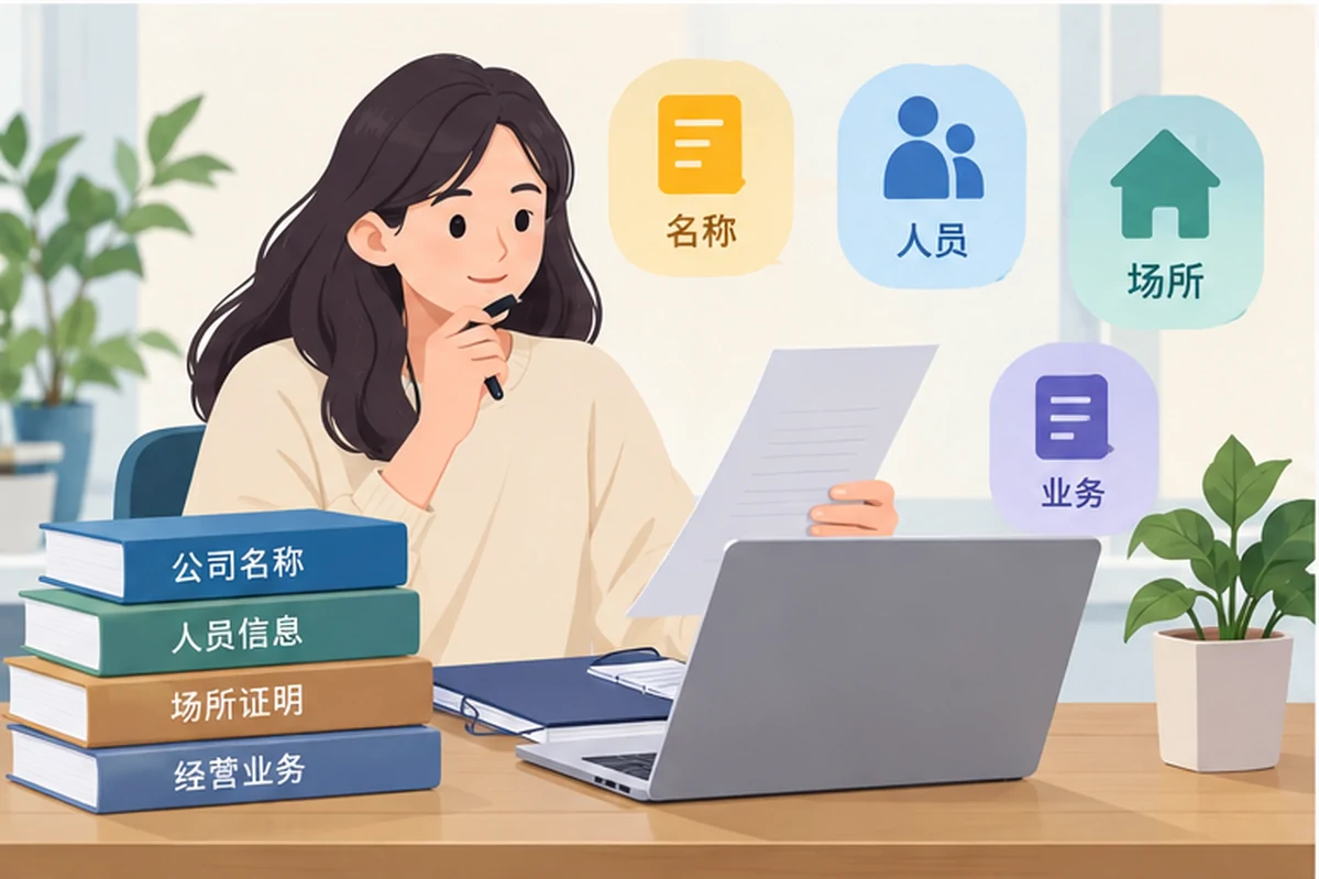 创业者一起整理开办计划的服务场景示意