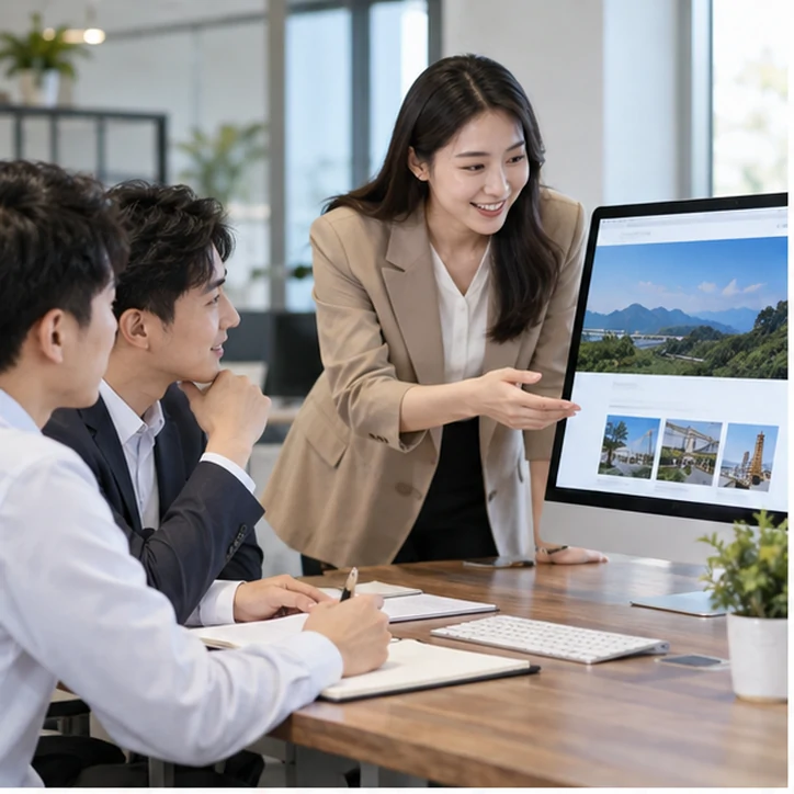 企业网站展示业务与服务信息的场景示意