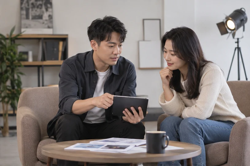 企业网站展示业务与服务信息的场景示意