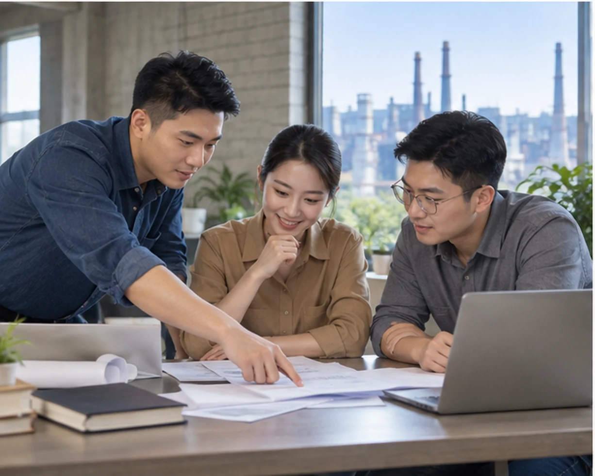 创业者一起整理开办计划的服务场景示意