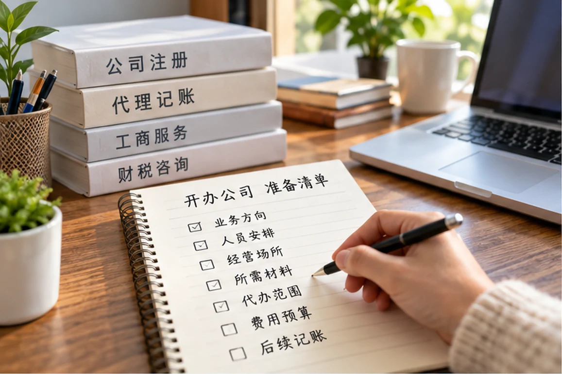 创业者一起整理开办计划的服务场景示意