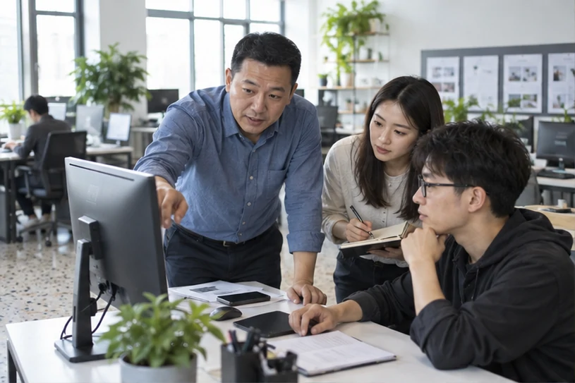 企业网站展示业务与服务信息的场景示意