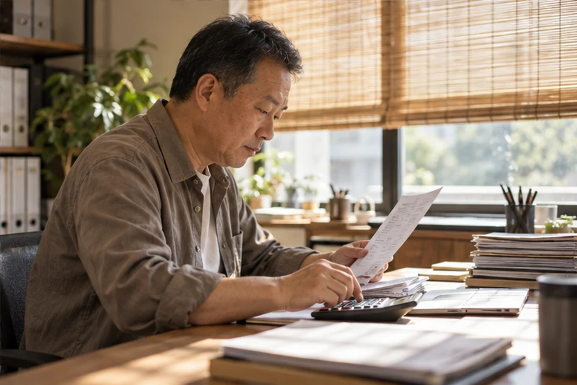 整理企业票据与日常账务资料的服务场景示意