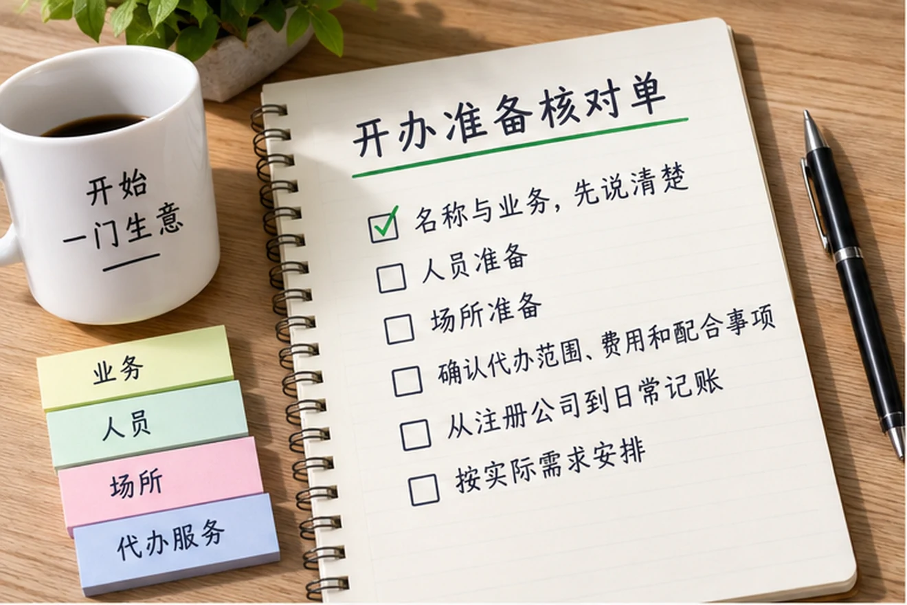 创业者一起整理开办计划的服务场景示意