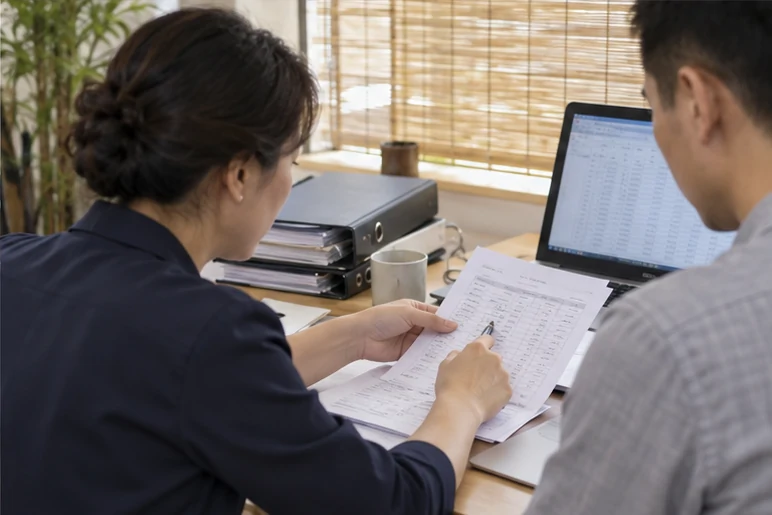 整理企业票据与日常账务资料的服务场景示意