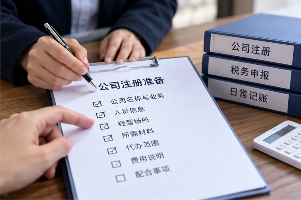 创业者一起整理开办计划的服务场景示意