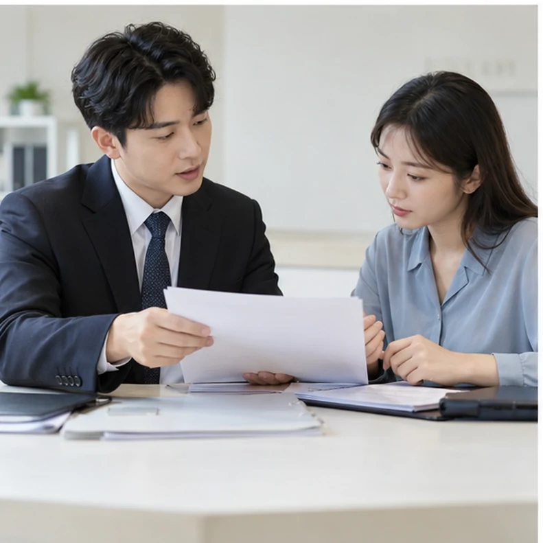 核对注册公司资料与办理事项的服务场景示意