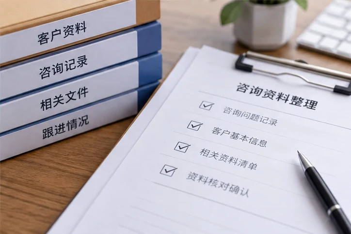 在线客服接待与咨询整理的服务场景示意