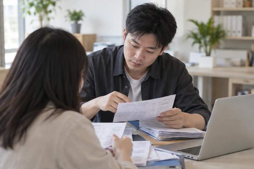 整理企业票据与日常账务资料的服务场景示意