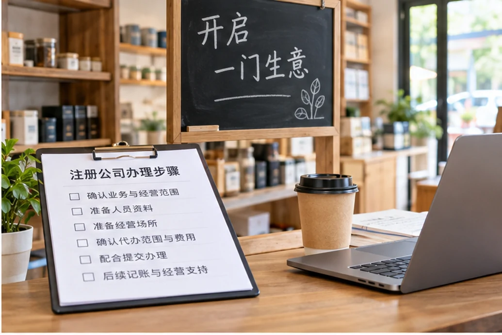 创业者一起整理开办计划的服务场景示意