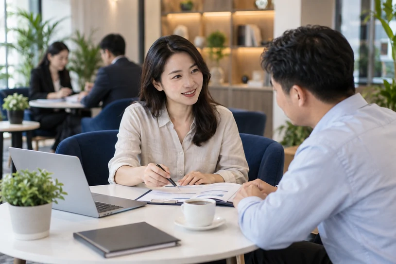 企业网站展示业务与服务信息的场景示意