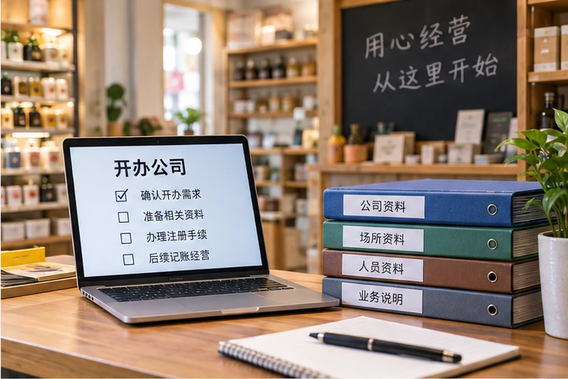 创业者一起整理开办计划的服务场景示意