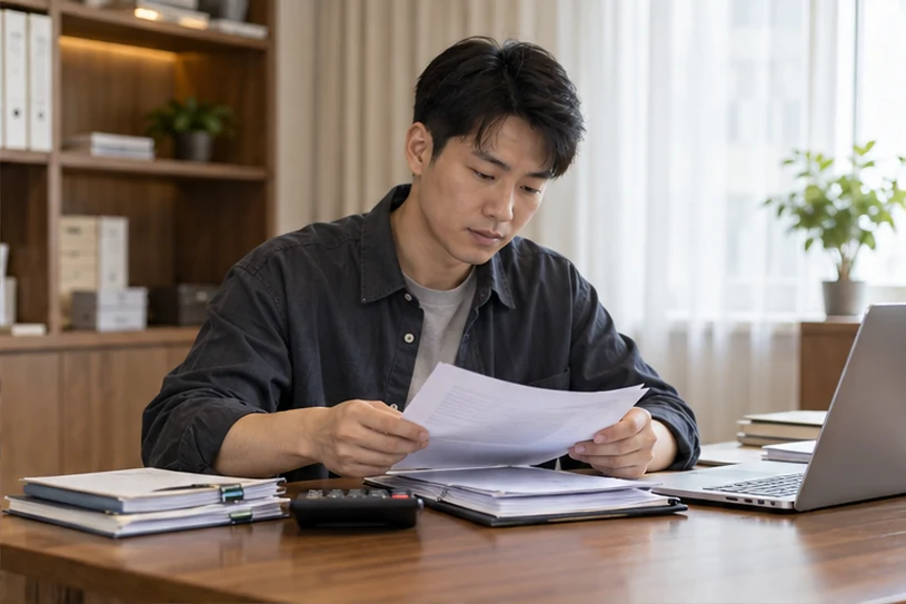 整理企业票据与日常账务资料的服务场景示意